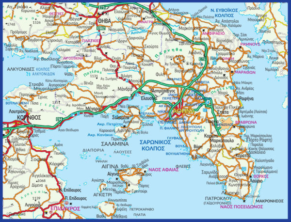 χάρτης Αττικής οδικός