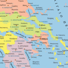 χάρτης Ελλάδας λεπτομέρεια