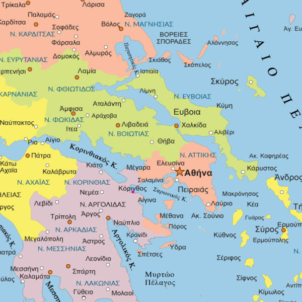 Χάρτης Ελλάδας GR003 - Χάρτες τοίχου: