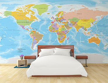 ταπετσαρία τοίχου παγκόσμιος χάρτης