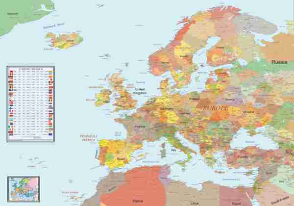 μεγάλος χάρτης Ευρώπης