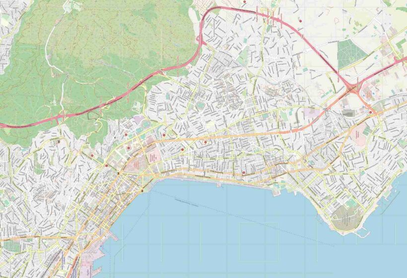 χάρτης Θεσσαλονίκης με οδούς