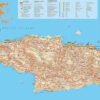 Πολιτικός Χάρτης Κρήτης Υψηλής Ανάλυσης με Νομούς & Πόλεις