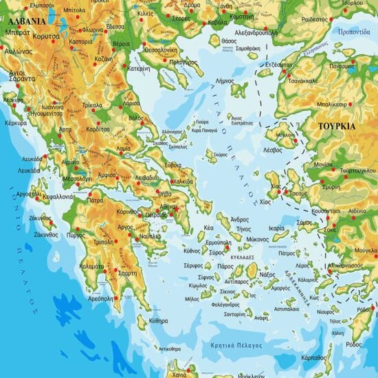 γεωφυσικός χάρτης Ελλάδος